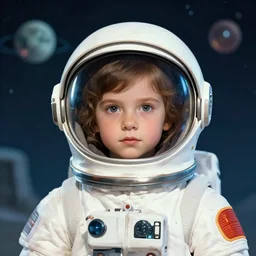 babara eden 2 6 years old astronaut, retro space helmet, forbidden planet 1 9 5 6, retro futurism 1 9 5 0 s, half portrait by stanley artgerm, dramatic lighting, ilya kuvshinov, trending on artstation, flat colour, geometric curves, gradient filter, pleasing tone colours, space walk, by conrad roset