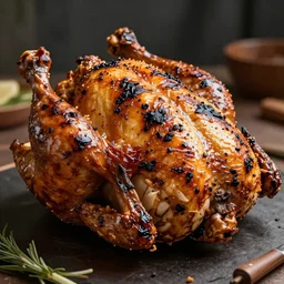 barbeque grilled chicken, high details, cinematic, 8k resolution, beautiful detailed, insanely intricate details, artstation trending, octane render, unreal engine,
