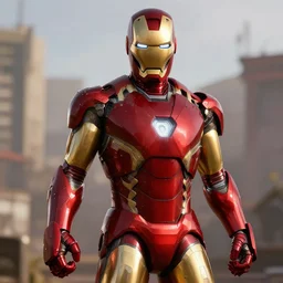 Iron Man in red dead redemption 2 4k Quality