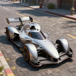 photo of rocket league octane car on a cobblestone street, photorealistic, real, edited in photoshop, clean, smooth, ultra realistic, volumetric lighting, highly detailed, epic lighting