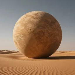 a huge sphere in desert