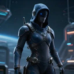 hyperrealistic, futuristic, detailed AI hacker quantum in space hyper realistic cinematic 8k ultra detailed octane renderer, unreal engine