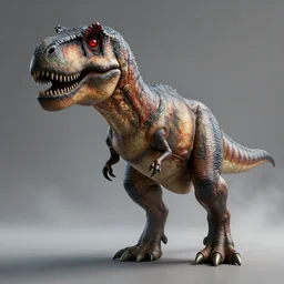 giant cyborg t-rex with red eyes, photorealistic, detailed, realism, studio lighting, mist, dramatic, octane render, award winning render, unreal engine, octane render