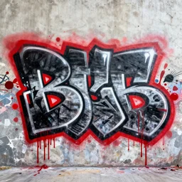 new york underground graffiti, dripping and splattering blood red and black, 4k