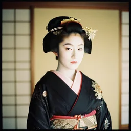 Portrait Photograph of a Japanese Geisha Ilford Ortho+ 80