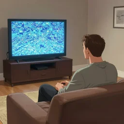 large pov roach - man from terra - formars sitting on a whole couch watching tv static by greg rutkowski and chet zar, horror movie poster, hyper realist face, photo realistic, satanic, award - winning, museum worthy tool music video, post - processing 8 k