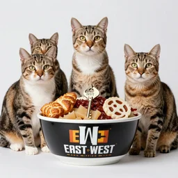 key and peele's east west bowl but with cats