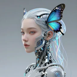 goddess portrait. jellyfish butterfly phoenix head. bio-mechanical bio-luminescence, intricate artwork by Tooth Wu and wlop and beeple. octane render, trending on artstation, greg rutkowski very coherent symmetrical artwork. cinematic, hyper realism, high detail, octane render, 8k