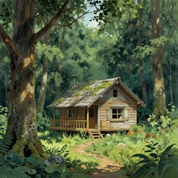 a cabin in the woods by james gurney