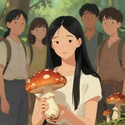 pretty yunnan girl with mushroom : : by martine johanna and simon stalenhag and chie yoshii and casey weldon and wlop : : ornate, dynamic, particulate, rich colors, intricate, elegant, highly detailed, centered, artstation, smooth, sharp focus, octane render, 8 k