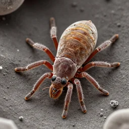 human itch mite, coloured scanning electron micrograph
