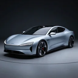 new electric car designed by Deepmind, full car.