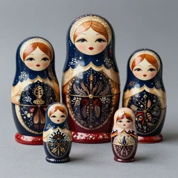 xenomorph matryoshka dolls, by h. r. giger.