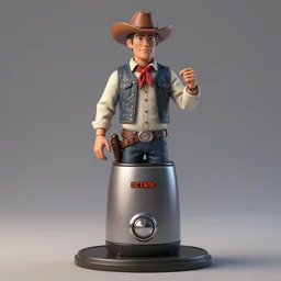 John Wayne as a cowboy, figurine, blender, octane render, studio lighting, 8K, hyperdetalied, trending on ArtStation, high quality,