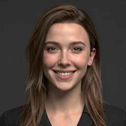 Portrait of Millie Bobby Brown smiling by Yoji Shinkawa, octane render