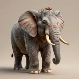 A Trex-Elephant-Monkey crossbreed, illustrated by Antoine Verney-Carron, trending on artstation, studio light on skin, photorealistic imagery, photorealistic 3d render, intricate, detailed, intricately detailed, 4k, 8k, artstation 3d render, artstation 3d, artstation graphics, artstation lighting