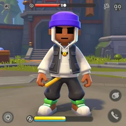 sans undertale in multiversus fighting parapa the rapper, ingame screenshot