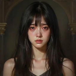 Kotomi Ichinose staring into the camera, crying, professional modeling, looking down on the camera, detailed, centered, digital painting, artstation, concept art, donato giancola, Joseph Christian Leyendecker, WLOP, Boris Vallejo, Breathtaking, 8k resolution, extremely detailed, beautiful, establishing shot, artistic, hyperrealistic, beautiful face, octane render, cinematic lighting, dramatic lighting, masterpiece