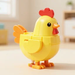cute plastic 3d chicken toy puzzle