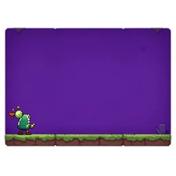 a screenshot of a game with a purple background by paul kelpe, polycount, temporary art, # screenshotsaturday, 2 d game art, concept art