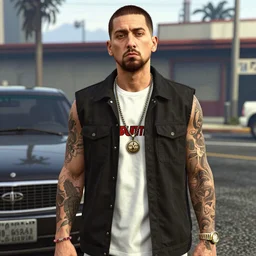 highly detailed screenshot of Eminem in GTA V