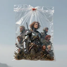 transparent plastic bag floating in the wind, fantasy characture portrait, ultra realistic, cinematic, cinematic, wide angle, intricate details, cyborg, highly detailed by caravaggio, aaron horkey, boris vallejo, wayne barlowe, craig mullins, roberto ferri,