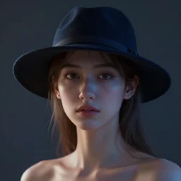 glowwave portrait of hat, au naturel, hyper detailed, digital art, trending in artstation, cinematic lighting, studio quality, smooth render, unreal engine 5 rendered, octane rendered