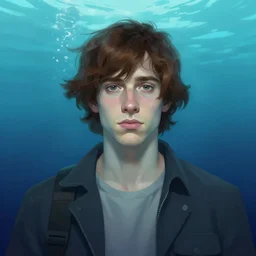 character concept portrait, centralized, underwater aaron taylor johnson, ocean background, style digital painting, concept art, smooth, sharp focus, illustration, from metal gear, by ruan jia and mandy jurgens and william - adolphe bouguereau, artgerm