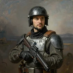 a beautiful portrait of a space bounty hunter by william - adolphe bouguereau trending on artstation