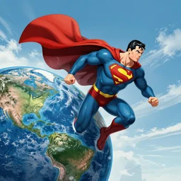 superman punching through the earth