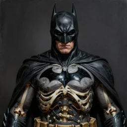 ultra realistic portrait painting of skeletor as batman, art by stanley artgerm, 4 k, ultra realistic, highly detailed, epic lighting