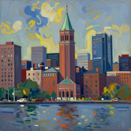 city of boston, painted by kandinsky, digital painting, 4 k