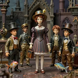 portrait of tin toys in victorian london, nicoletta ceccoli, mark ryden, lostfish, hyung tae, frank frazetta, depth of field, detailed and intricate gothic environment, 8 k resolution, hyperrealistic, octane render