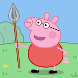 Peppa Pig as a fantasy berserker