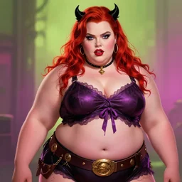 A beautiful portrait of 400-pound obese Sophie Turner as 400-pound obese Poison Ivy from Batman movie, digital art by Eugene de Blaas and Ross Tran, vibrant color scheme, highly detailed, in the style of romanticism, cinematic, artstation, Greg rutkowski