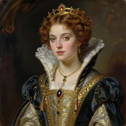 beautiful young medieval queen by violet oakley