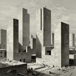 a lost city, classical landscape paintings of brutalist concrete structures, perspective, relativity, volumetric lighting, god's ray, lithograph, insanely detailed and intricate, manga, etching, ink, crosshatch by giovanni battista piranesi, m. c. escher, gustave dore, tsutomu nihei, junji ito, kentaro miura