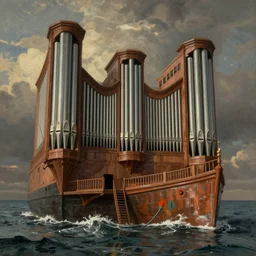 pipe organ shipwreck by turner and beksinski