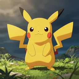 pikachu drawn in the style of the megaman video game series