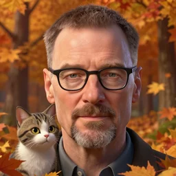 very beautiful portrait of walter white with a cat, smooth, perfect face, fantasy, character design by mark ryden and pixar and hayao miyazaki, sharp focus, concept art, harvest fall vibrancy, intricate detail, cinematic lighting, hyperrealistic, 3 5 mm, diorama macro photography, 8 k, 4 k