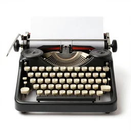 ornate typewriter ribbon, 8k product photo, isolated on a pure white background, centered, entire object in frame, sharp focus, soft studio lighting