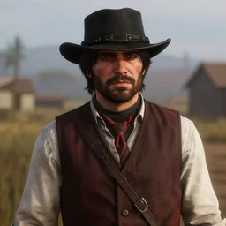 Film still of Pewdiepie, from Red Dead Redemption 2 (2018 video game)