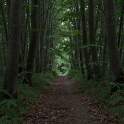 An infinitely diverging forest path by Simon Stålenhag and Thomas Kinkade and Greg Rutkowski, trending on artstation, 4k