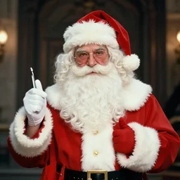 santa claus as a gangster, in the style of a paloroid photo - n 9