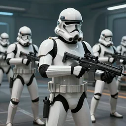 epic fan art, intricate digital art of a clone trooper training in a simulation made on kamino, hyperrealist, octane, arnold, physical, cinema 4 d, unreal engine 5, visual effects, cinematic, 8 k uhd, highest resolution, photoshop, after effects