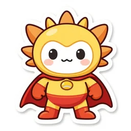 cute miss mascot gamblast gamblast clawitzer super hero sticker art, cronobreaker, beeple game icon
