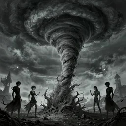 gothic tornado, extremely detailed, sharp focus, wide view, full body shot, smooth, digital illustration, by rossdraws, frank franzzeta, mcbess, sakimichan, craig mullins