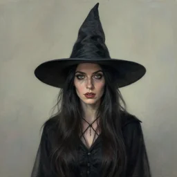 a hyper realistic witch portrait, by edward hopper, new artstation artist,