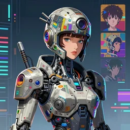 portrait of cyborg female spartan as a gundam pilot, with an intricate, detailed, urban inspired hiphop afro futuristic helmet, vector behance hd jesper ejsing, rhads, makoto shinkai, synthwave, retrowave, futurism, lois van baarle, ilya kuvshinov, rossdraws, hd, 3 2 k, ilya kuvshinov, gustav klimt
