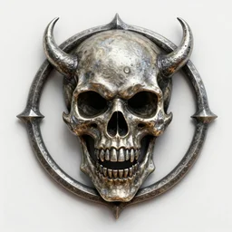 ancient fantasy, evil skeleton horror symbol, from metal, eye dray, hyper - detailed, artstation, cgsociety, 8 k